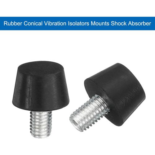 uxcell 8Pcs Thread Adjustable Levelling Feet, 0.98 x 0.71 Rubber Furniture Feet with M10 x 14mm Studs for Table Chair Feet Floor Protector, Black