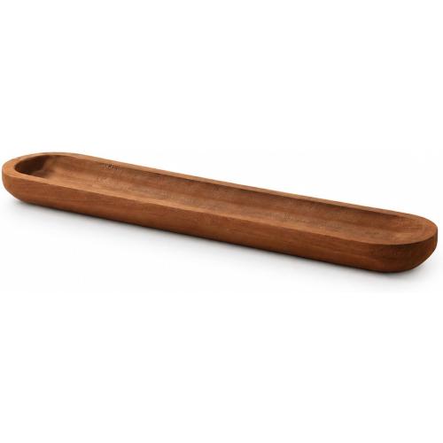 Wooden Dough Bowls for Decor Approx 29 Inch, Large Long Wooden Bowl | Hand Carved Rustic Farmhouse Extra Long Tray for Table Centerpiece, Living Room, Home Decor, Candle Bowl