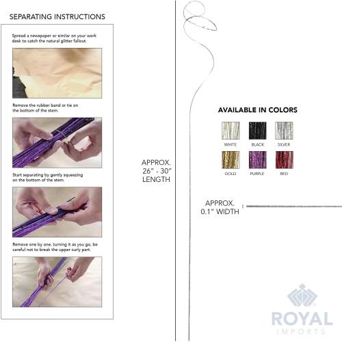 Size 26 , 75 Color Gold Royal Imports Sparkle Glitter Curly Ting Ting Branches Vase Filler for Wedding, Holiday & Home Decoration, 26”, 75 Stems (Gold)