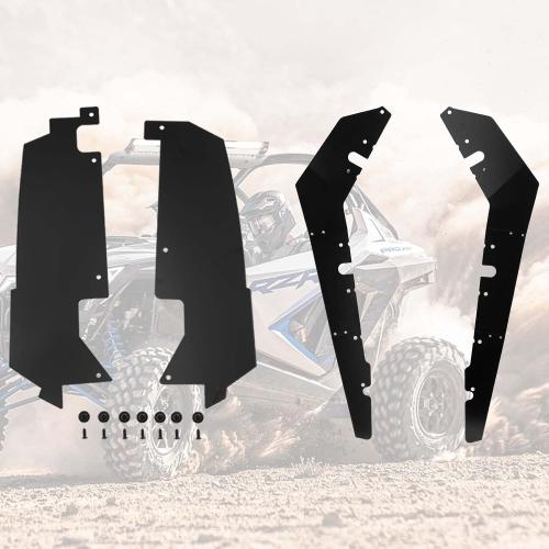 A & UTV PRO Rear Wheel Well Block Offs and Lower Door Trim Panels for Polaris RZR PRO XP 2020-2025, Rear Splash Guard Fender Flares Mudguard with Lower Door Valance Trim Accessories, 2 Door