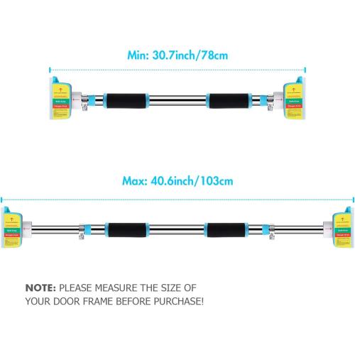 Pull Up Bars for Doorway No Screws Chin Up Bar with Locking Mechanism, Adjustable Width Exercise Bar Heavy Duty Upper Body Workout Bar for Home Gym Exercise Fitness