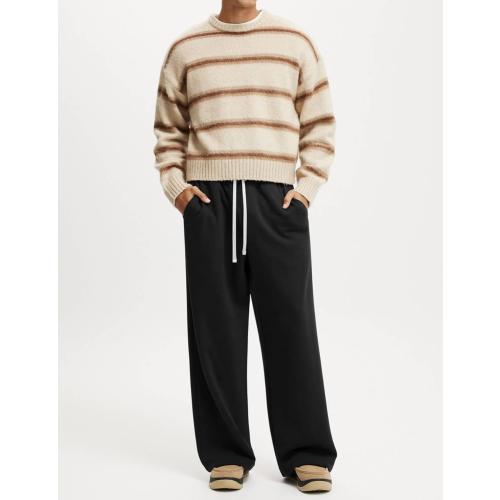 HeSaYep Men's Fleece Baggy Sweatpants Wide Leg Lounge Sweat Pants with Pockets