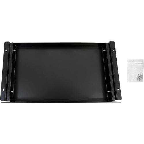 VWINDESK 19 inch Slim Under Desk Pull-Out Storage Office Mounted Sliding Metal Drawer for Standing Desk,Black