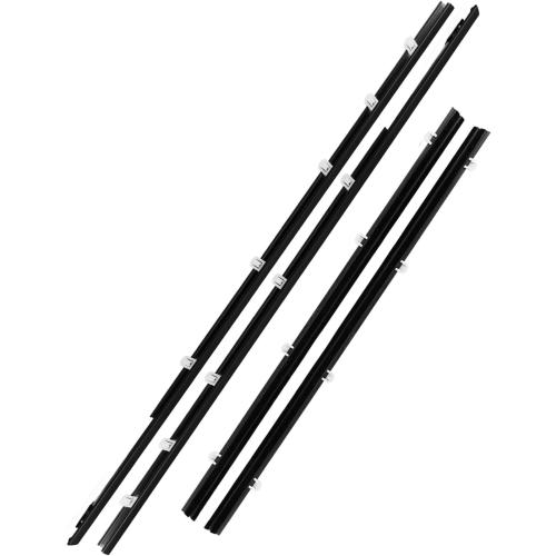 Car Window Belt Molding Trim Weatherstrip Seal Fit for Honda Odyssey 2009-2014 Door Window Outer Weather Stripping Sweep Felt Kit, 4Pcs