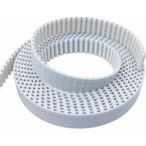 Generic T5 Timing Belt, Width 15mm, Pitch 5mm, 2 Meters (6.6ft) PU Polyurethane with Steel Core White Open Belt, T5 Synchronous Belt for 3D Printer, Lathe Belt Replacement