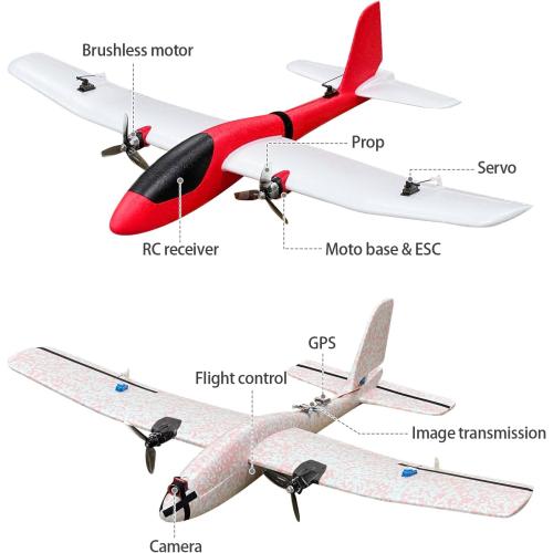 HAWK'S WORK 86cm EPP Foam Glider, Super Large Hand Throw Airplane Toy for Kids Outdoor Play & STEM Learning, Ideal Blank Airframe for DIY RC Conversion (XL, 2 Pack)