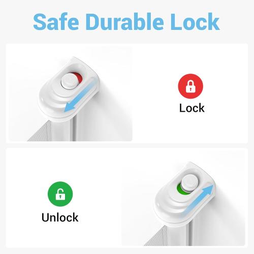 HAMOPY Retractable Baby Gate, 33 Tall, Extends up to 55 Wide, Durable Auto-Lock Baby Gate for Stairs, Mesh Dog Gate and Child Safety Gates for Doorways, Hallways, Indoor, Outdoor(White)