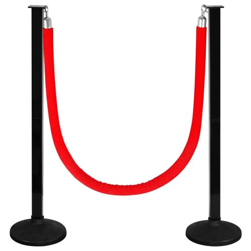 2 Pack Stanchions Post with Velvet Rope, Crowd Control Stanchions, Queue Pole for for Movie Theater, Party Supplies …