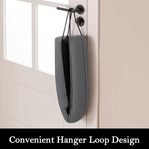 Sunolga Door Draft Stopper Blocks Hot and Cold Air with Removable Washable Cover for Bottom of Door and Window, All-Season Seal for Wind, Noise, Seal for Gaps Up to 3, Home Essentials, 24, Gray