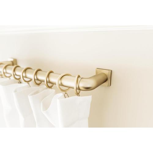 BlastHome® Luxury French Return Room Darkening Brackets, Brushed Gold
