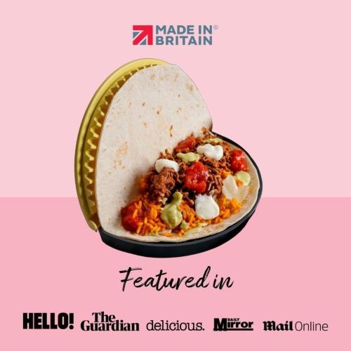 CRIMPiT Large Tortilla Sealer - For 10-12” Flour Tortillas | Make Sealed Tacos, Quesadillas, Burritos & More | Mess-Free Meals in Seconds | BPA-Free, Dishwasher Safe | Made in UK & USA