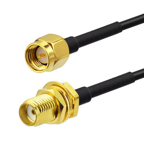 BINGFU SMA Male to SMA Female Bulkhead Mount RG174 Antenna Extension Cable 3m 10 feet () Compatible with 4G LTE Router Gateway Modem Mobile Cellular Receiver