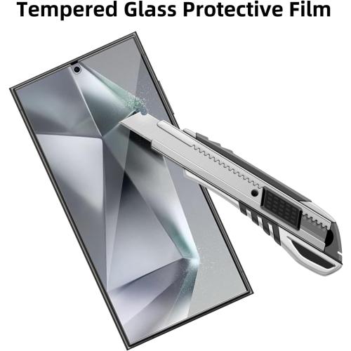 4 Pack Glass Screen Protector Compatible for Samsung Galaxy S24 Ultra/SM-S928u [9H Hardness]-HD Screen Tempered Glass, Scratch Resistant,Easy Install [Case Friendly]