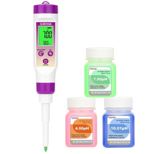 pH Meter for Food Fermentation, Spear pH Probe for Canning Salsa