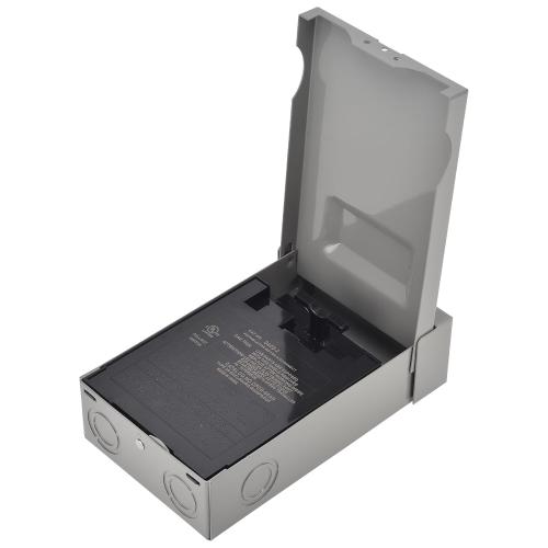 Grey AC Disconnect Box Outdoor, CNAODUN 60 Amp Disconnect 120/240 Volt 2 Pole 1 Phase 3wire Waterproof Pull Out Switch Metal Box for Air Conditioner Non-Fused UL Listed