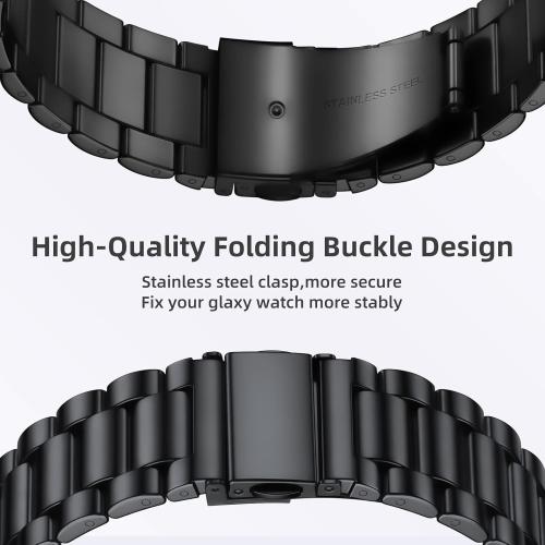 Lerobo Stainless Steel Band Compatible with Samsung Galaxy Watch 8 7 6 5 4 FE 40mm 44mm 45mm/Galaxy Watch 8 Classic 6 4 Classic 43mm 47mm 42mm 46mm, 20mm Metal Replacement Band for Men Women