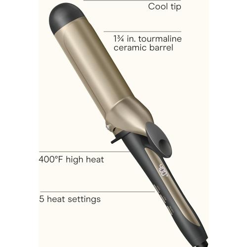 INFINITIPRO BY CONAIR 1 3/4-inch Curling Iron, 1 3/4 inch barrel produces voluminous curls – for use on medium and long hair, CD1009