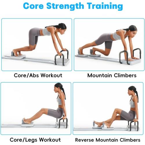 Pilates Reformer, Multifunctional Pilates Equipment for Abs Workout and Leg Exercise, Ski Machine, Pilates Board for Home Gym Full Body Workout
