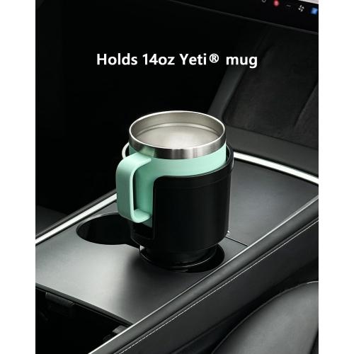 Upgraded Car Cup Holder Expander Adapter with Offset Adjustable Base, Compatible with Yeti 14/24/36/46oz Ramblers, Hydro Flasks 32/40oz, Other Large Bottles Mugs in 3.5-4.0, 1 Pack