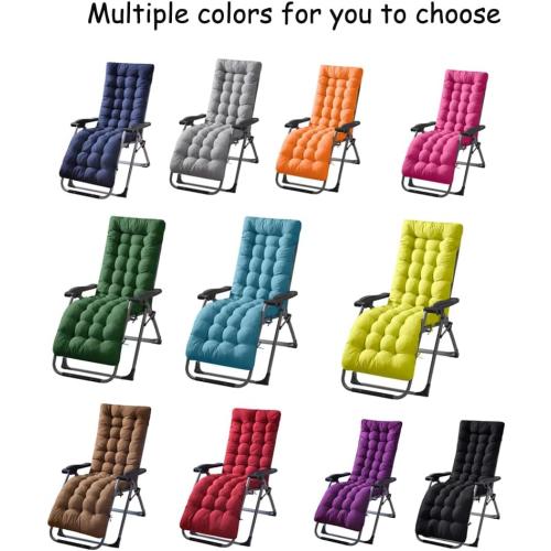 Patio Chaise Lounger Cushion, Lounge Chair Recliners Chair Cushions, Rocking Chair Sofa Cushion with 6 Ties,Thick Padded Swing Bench Cushion，61x18.89x3.14in (Black)‼️ 2 included 1 is in package 1 is out‼️