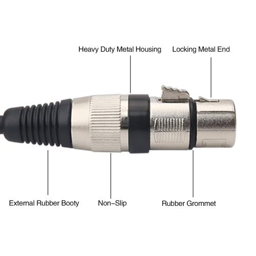 Tisino XLR to RCA Y-Cable, XLR Female to Dual RCA Adapter Y-Splitter Duplicator Lead Unbalanced Stereo Audio Interconnect Cable -10 feet/3 Meters