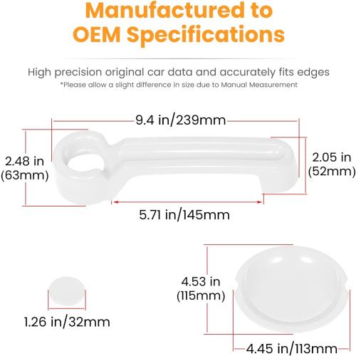 E-cowlboy Door Handle Cover Inserts Tailgate Handle Cover Recess Guard for 2007-2018 Jeep Wrangler JK JKU Sports Sahara Freedom Rubicon Unlimited Exterior Accessories (White 15PCS)