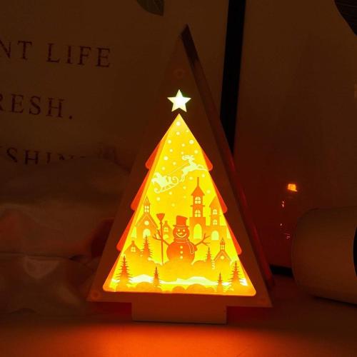 Creative Desktop Lamp, 3D Shadow Box, USB and Battery Powered, Papercut Night Lights, for Kids Nursery Room and Adults Bedroom (Color : Style 4)