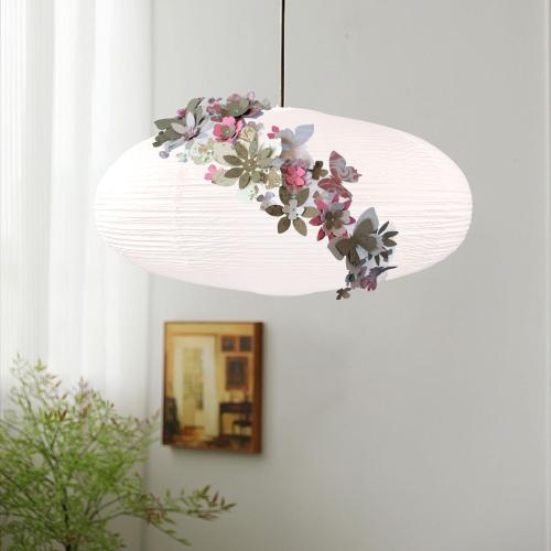 White Oval Paper Lanterns, 22 Large Hanging Paper Lantern Shade, 1 Pack | Chinese/Japanese Paper Pendant Lampshade, Handmade, for Party Decoration, Wedding, Home Decor Ceiling Lamp shade