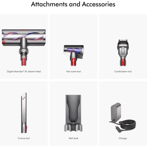 Dyson SV29 Outsize Cordless Vacuum Cleaner | Nickel/Red | Refurbished