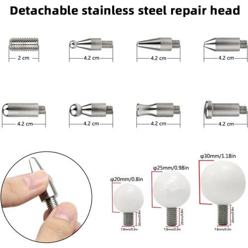 Paintless Dent Repair Tools Car Dents Removal Rods Kit with Tips Repair Set for Auto Body Removal of Hail Dents