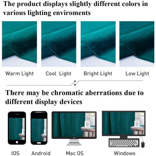 StangH Dark Teal Velvet Drapes 63-inch - Luxurious Home Decor Window Covering Soundproof Velvet Blackout Curtain Panels for Guest Room/Bedroom, W52 x L63, Peacock Blue, Set of 2