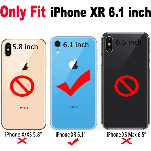 Qokey for iPhone XR Case, Glitter Star & Curved Edge Handle Grip Design, Military-Grade Shockproof Clear TPU Cover, Sparkle Protection Scratch-Resistant, Holographic Sage Green Bow