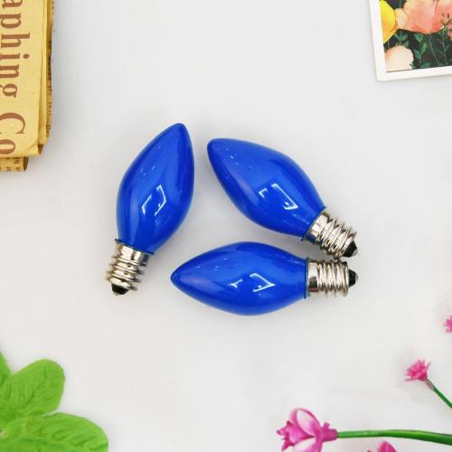 SUNSGNE C7 Blue Christmas Incandescent Light Bulbs, 5 Watt E12 Candelabra Base - Great for Patio, Night Lights, Chandelier Light Bulbs, Candelabra Bulbs, Christmas Decoration, Pack of 25