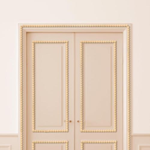 Leinuosen Flexible Bead Molding Trim Peel and Stick Wood 10ft /15 mm