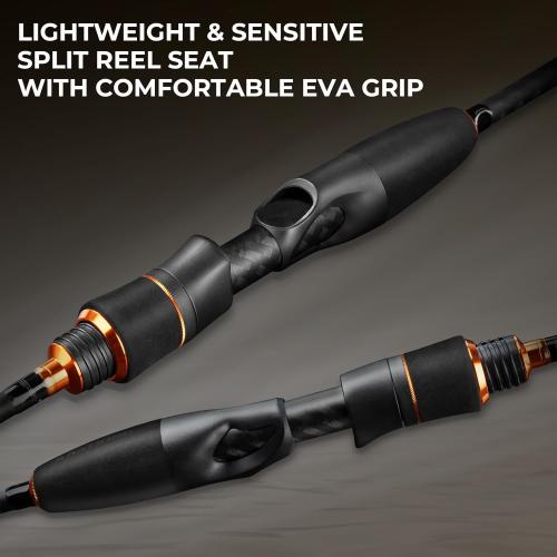 KastKing Zephyr Spin and Bait Finesse Fishing Rod, Lightweight Casting & Spinning Rods, IM6 Graphite Blanks, Cast Lure Down to 1/64oz, Zirconia Ring, Split Reel Seat, EVA Handle, Alignment Marker