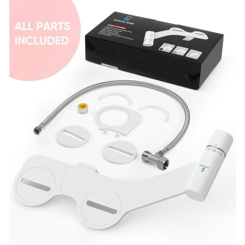 Ultra-Slim Bidet Attachment, Wash-(Retractable Dual Nozzles),