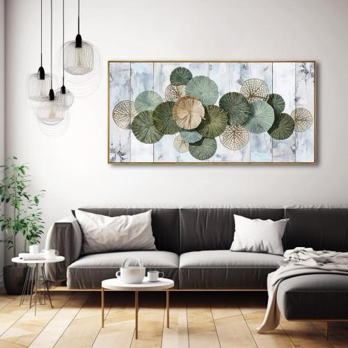 Wall Art Simple Wall Decor Green Canvas Painting Abstract Wall Art for Bedroom Living Room Dining Room Home Office Decor 30x60 with Framed