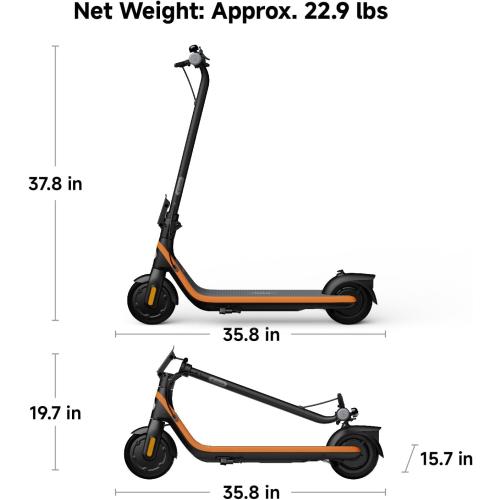 Segway Ninebot eKickScooter - Electric Scooter for Kids 6-14, w/t Adjustable Handlebar Height (Only C2 Pro) for Riders up to 132 lbs, Includes New Cruise Mode, UL-2272 Certified