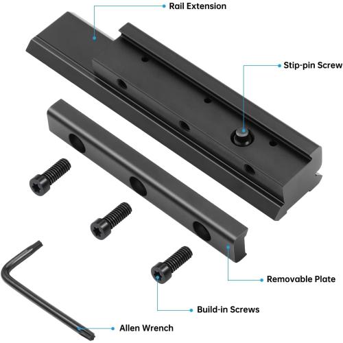 11mm Dovetail to 21mm Upgraded Build-in Locking Screws Picatinny Rail Low Profile Scope Mount Converter Base 3/8 to 7/8 Converter