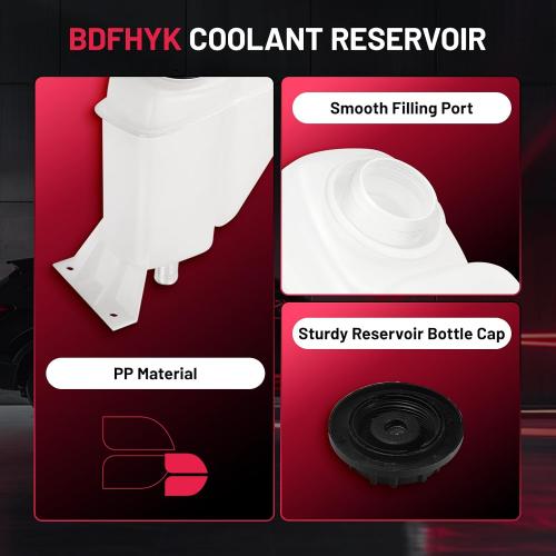 BDFHYK Engine Coolant Expansion Reservoir Overflow Tank Compatible with Ford Excursion F-250 F-350 F-450 F-550 Super Duty Replace 603-213 A080AA-T DAKG-080AA FRT1506C SK603213 2C3Z8A080AA F6DZ8100A