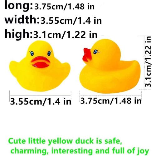 31 Pcs Multicolored Mini Multicolor Rubber Ducks Baby Bath Ducky Bathtub Pool Squeaky Little Duck Toys for Shower/Party Decoration Supplies/Birthday (1.5x 1.4 x 1.2)