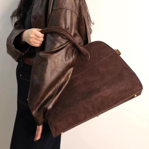 Brown Faux Suede Handbag Tote Hobo Bag for Women 2026, Women'S Top-Handle Handbags, 15” or 17” Large Capacity