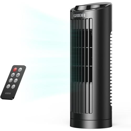 13 Bladeless Tower Fan with 3 Speeds, 4 Mode (AI, Normal, Natural, Sleep), Touch Screen   Remote Control, 12H Timer, 80° Oscillation, Fast Cooling, Desk Fan for Bedroom Home Office Desktop