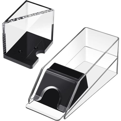 Honoson Blackjack Shoe and Discard Tray Clear Acrylic Blackjack Dealing Shoe Card Dispenser for Playing Cards Discard Holder Trays for Game Poker Accessories(4 Deck)