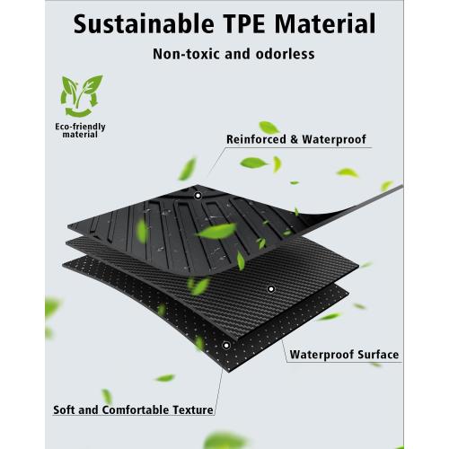 Floor Mats & Cargo Liner Custom for Chrysler Pacifica 2017-2024 2025 Hybrid 7-Seater Touring (Not for Pinnacle) All Weather TPE Rubber Trunk Mat Automotive Floor Liners for Pacifica 2025 Accessories