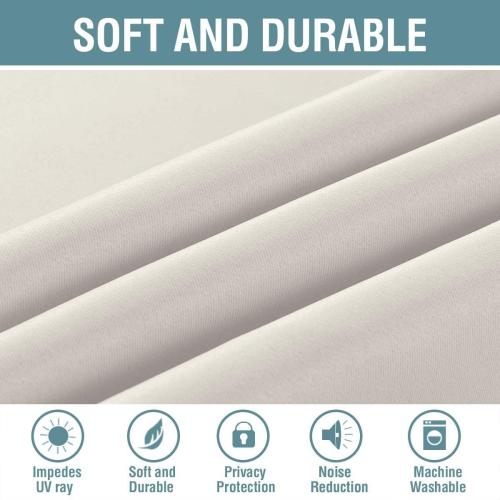 H.VERSAILTEX Light Blocking Curtain for Living Room Thermal Insulated Window Treatment Panel/Drape for Dining Room, Elegant Soft Curtain for Bedroom Grommet Top One Panel (Ivory - 52x63 Inches)