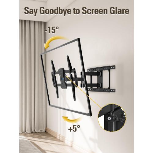 Mounting Dream TV Wall Mount for Most 42-84 Inch TVs, Full Motion TV Mount