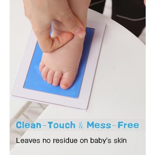 2-Pack Large Clean-Touch Ink Pads, Baby Handprints and Footprints for 0-18 Months, Inkless Hand and Footprint Kit,Baby Print,DIY Newborn Keepsake Gifts,Cat/Dog Paw Print Kit-Light Blue