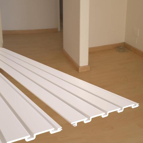 NeatiEase Slatwall Panel Wall Storage Systems, 4 x 4ft Slat Wall Paneling Garage Wall Organizer, Heavy Duty Wall Mounted PVC Wall Rack (White)