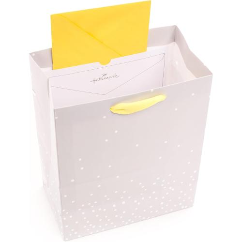 Hallmark 9 Medium Baby Gift Bag with Tissue Paper - Baby Banner in Grey, Pink and Blue for Baby Showers, New Parents, and More